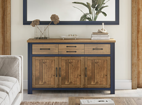 Splash of Blue 3 Door/4 Drawer Sideboard