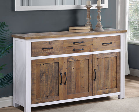 Splash of White 3 Door/4 Drawer Sideboard
