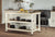 Open Cream Kitchen Island with Breakfast Bar