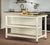 Open Cream Kitchen Island with Breakfast Bar