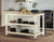 Open Cream Kitchen Island with Breakfast Bar