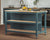 Open Blue Kitchen Island with Breakfast Bar