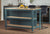 Open Blue Kitchen Island with Breakfast Bar