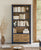 Splash of Blue Large Open Bookcase with Drawers