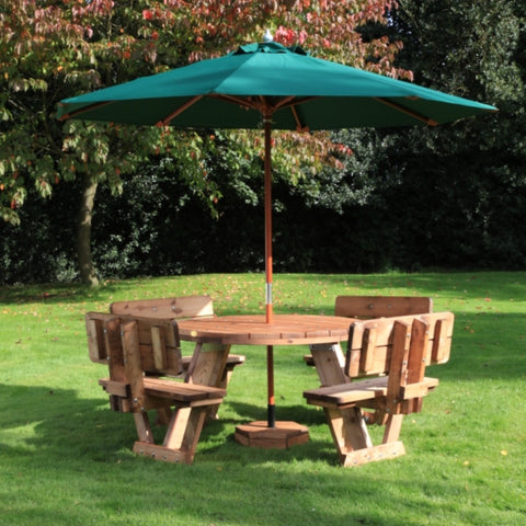 Circular 8 Seater Picnic Table with Backrests