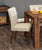 Shiro Walnut Flare Back Upholstered Dining Chair - Biscuit Shade (Pack of Two)