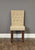 Shiro Walnut Flare Back Upholstered Dining Chair - Biscuit Shade (Pack of Two)