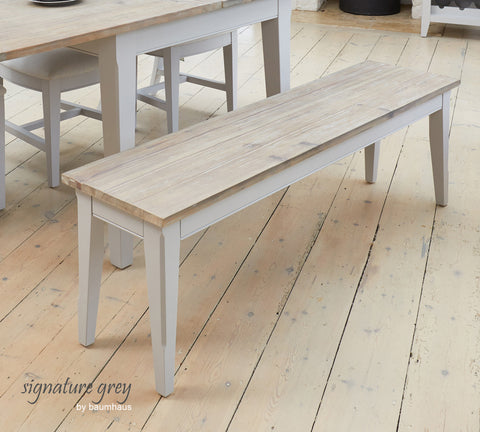 Signature Grey 4-Seater Dining Bench
