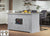 Grey Kitchen Island With Grey Granite Worktop
