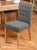 Mobel Oak Flare Back Upholstered Dining Chair - Slate (Pack of Two)