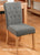 Mobel Oak Flare Back Upholstered Dining Chair - Slate (Pack of Two)