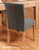 Mobel Oak Flare Back Upholstered Dining Chair - Slate (Pack of Two)