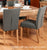 Mobel Oak Flare Back Upholstered Dining Chair - Slate (Pack of Two)