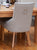 Mobel Oak Accent Narrow Back Upholstered Dining Chair - Grey (Pack Of Two)