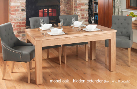Mobel Extending Oak Dining Table (4-8 Seats)