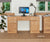 Mobel Oak Twin Pedestal Computer Desk