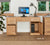 Mobel Oak Twin Pedestal Computer Desk