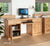Mobel Oak Large Hidden Office Twin Pedestal Desk