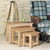 Mobel Oak Nest of Three Coffee Tables