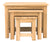 Mobel Oak Nest of Three Coffee Tables