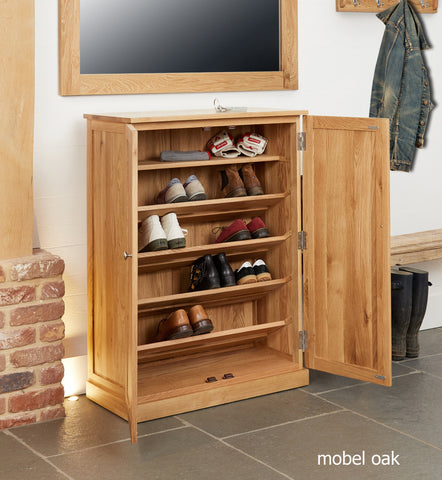 Mobel Oak Large Shoe Cupboard