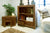 Mayan Walnut Two Drawer Low Bookcase