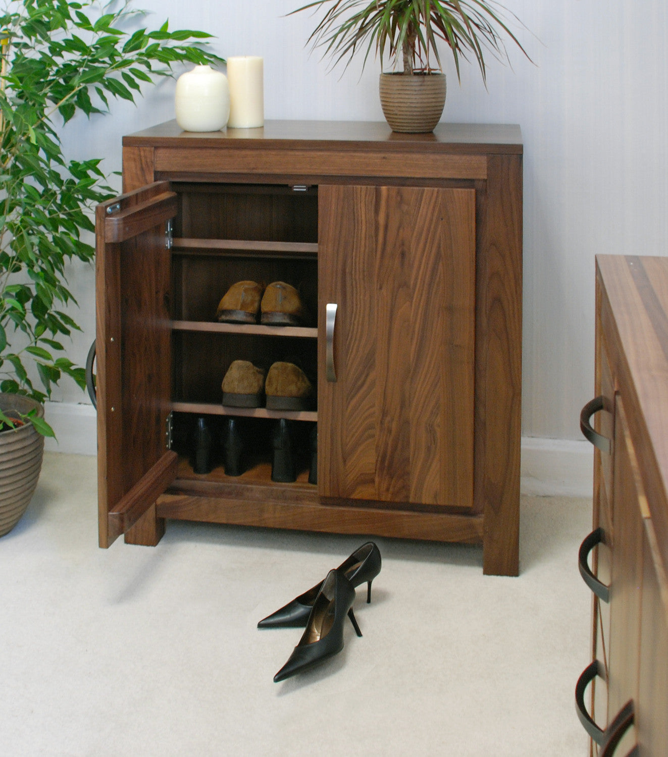 Mayan Walnut Shoe Cupboard – Signature Hardwood