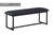 Urban Elegance Vintage Styled Black Leather Dining Bench